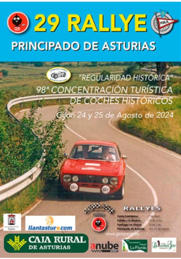 30 Rallye Principado de Asturias - Poster 2024 - Toda la info de Rallies de Regularidad en rallyplanner.net