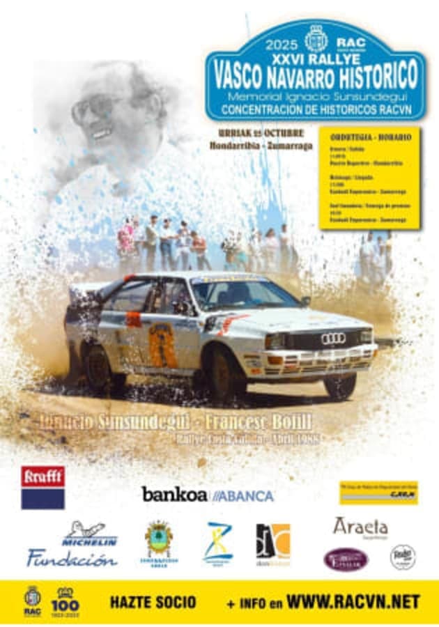 Cartel de XXVI Rallye Vasco Navarro Historico