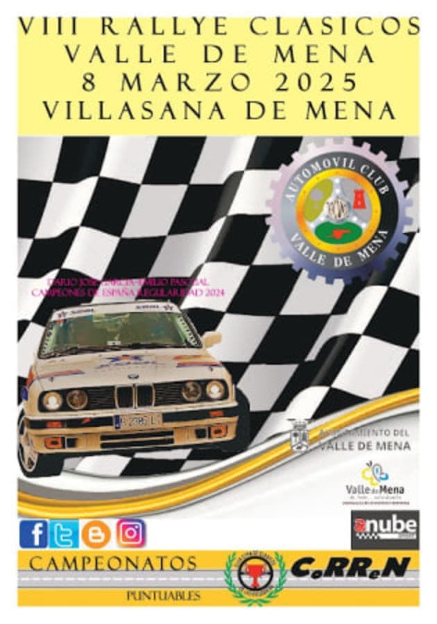 Cartel de VIII Rallye de Clásicos Valle de Mena 2025