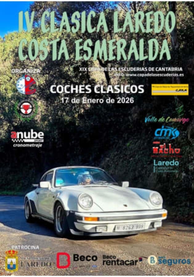 Cartel de IV Rallye de Clásicos Laredo-Costa Esmeralda