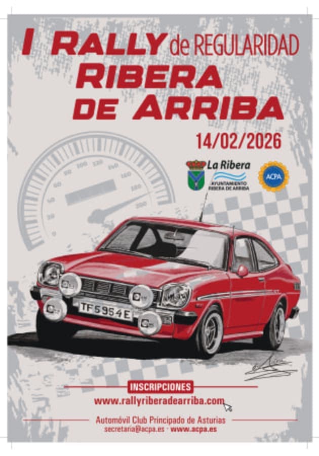 Cartel de Rallye Ribera de Arriba de Históricos 2026