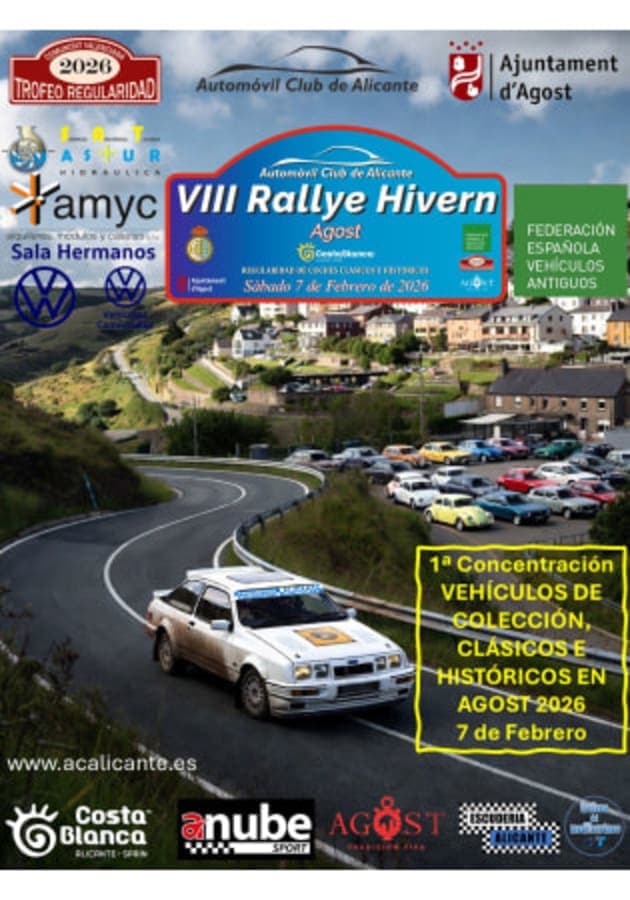 Cartel de VIII Rallye Hivern AGOST-Costa Blanca 2026