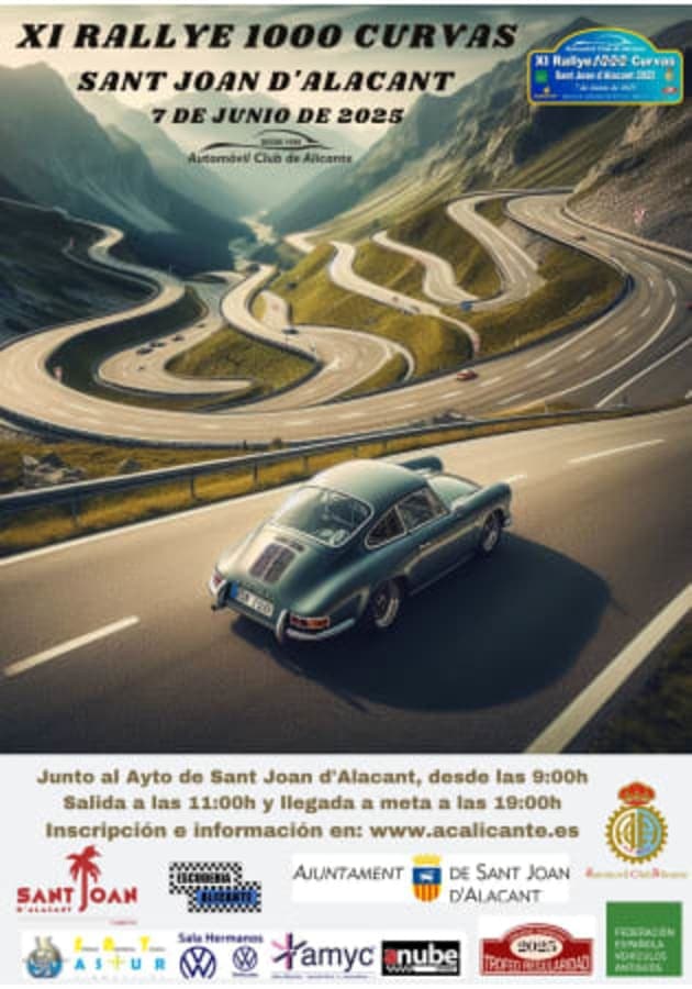 XI Rallye 1000 Curvas 2025 - Poster 2025 - Toda la info de Rallies de Regularidad en rallyplanner.net