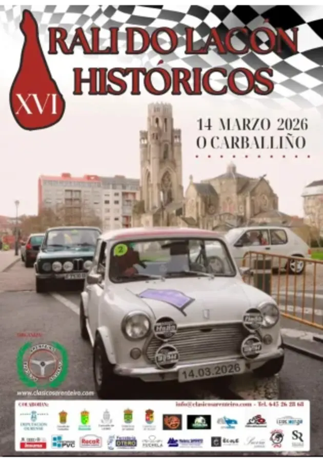 Cartel de XVI Rallye do Lacón Histórico 2026