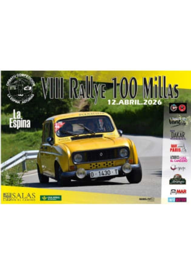 Cartel de VIII Rallye 100 Millas 2026