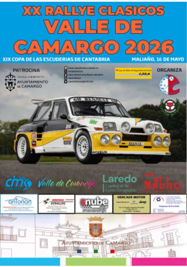 Cartel de XX Rallye de Clásicos Valle de Camargo 2026
