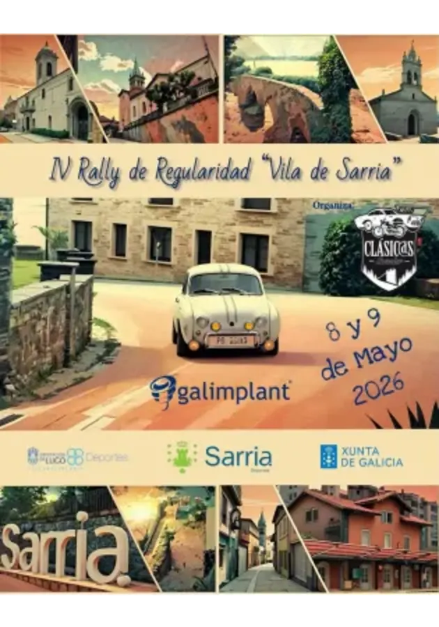 Cartel de IV Rally de Regularidad Vila de Sarria 2026