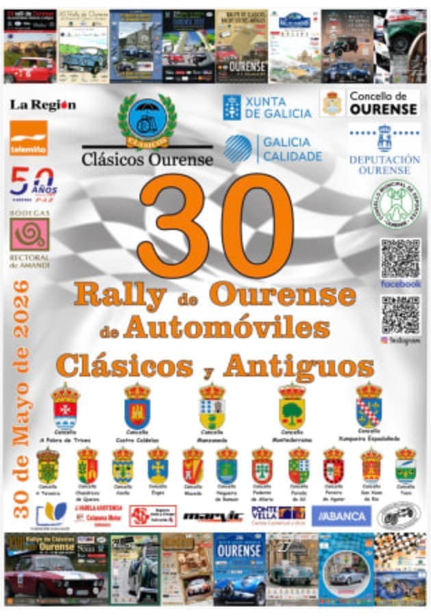 Cartel de XXX Rally Ourense de Clásicos y Antiguos 2026