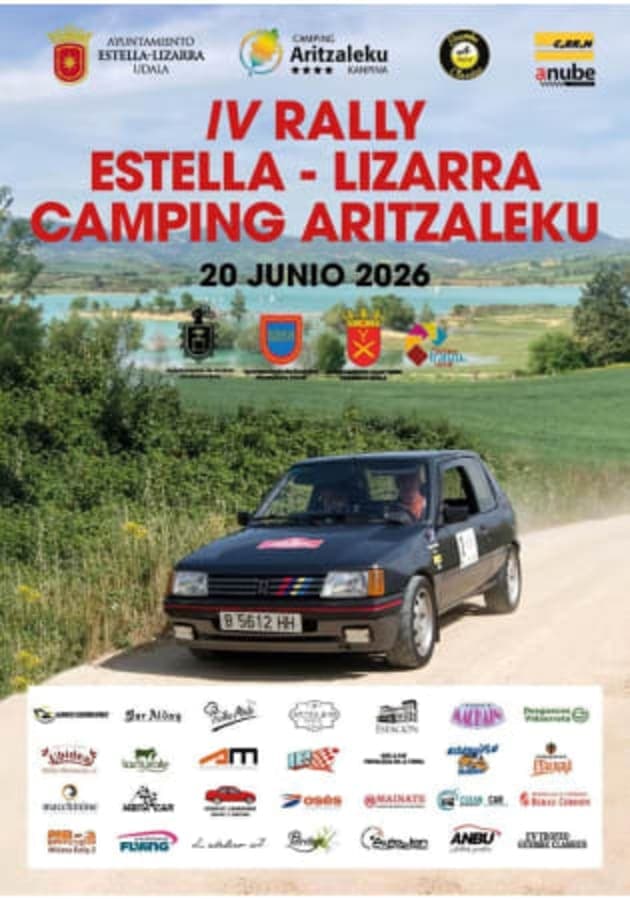 Cartel de IV Rally Clásico Estella-Lizarra Camping Aritzaleku 2026
