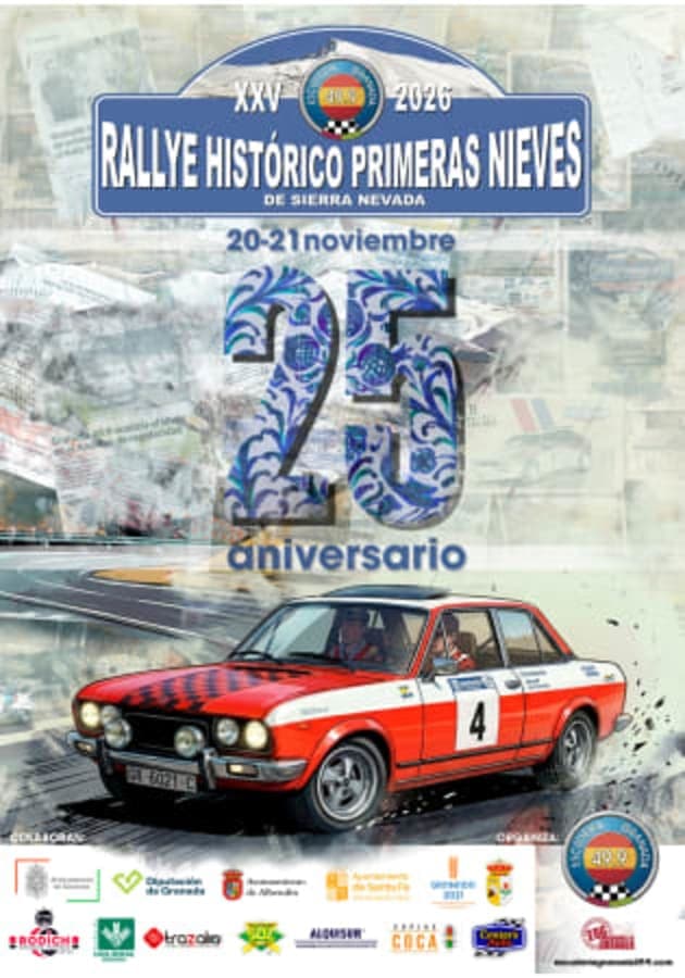 XXV Rallye Histórico Primeras Nieves de Sierra Nevada - Poster 2026 - Toda la info de Rallies de Regularidad en rallyplanner.net